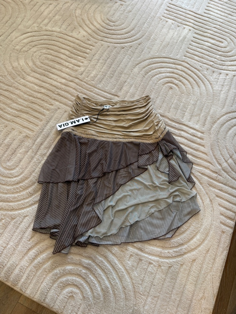 Iamgia midi skit - brown stripe